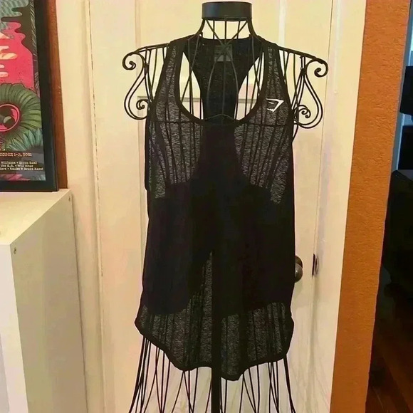 Gymshark Sheer Tank Top-Sz L - Picture 1 of 8